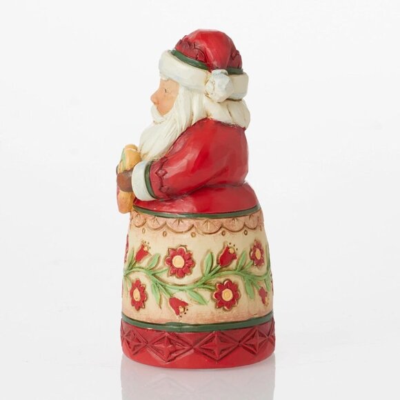 Enesco Jim Shore Heartwood Creek Four Seasons Mini Santa Holding Heart Figurine - Picture 3 of 5